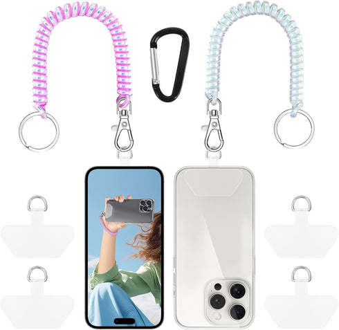 Doormoon Phone Lanyard Leash with 4 Patch, 2* Phone Tether, 4* Phone