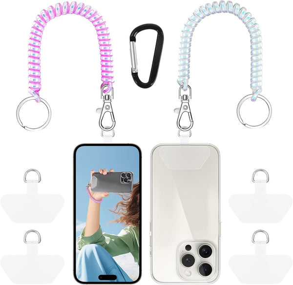 Doormoon Phone Lanyard Leash with 4 Patch, 2* Phone Tether, 4* Phone