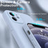 DEENAKIN iPhone 12 Case with Screen Protector, Soft Flexible Silicone Gel Rubber Bumper Cover, Slim Fit for Women,