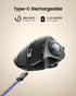 ProtoArc Wireless Trackball Mouse, EM01 NL Ergonomic Bluetooth Thumb Mouse, Rechargeable, Adjustable Angle for PC, Mac