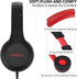RORSOU K5 Kids Headphones - Foldable On-Ear, 85/94dB Volume Limiter, Tangle-Free 3.5mm Jack, for Boys/Girls/Tablet