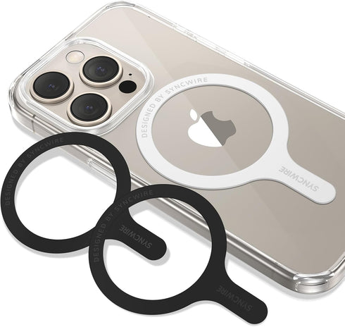 SYNCWIRE MagSafe Sticker 3 Pack - Universal Magnetic Ring for iPhone, Galaxy & All Cases, Supports Wireless Charging.
