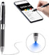 Penyeah LED Flashlight Pen -Pen Light with Stylus Pen Tip Multi-Function Capacitive Touch Screen Pen - Helpful for Touching Reading or Writing -P9 - Blue Light
