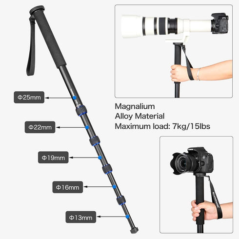 Koolehaoda 64-inch Aluminium Camera Monopod Unipod