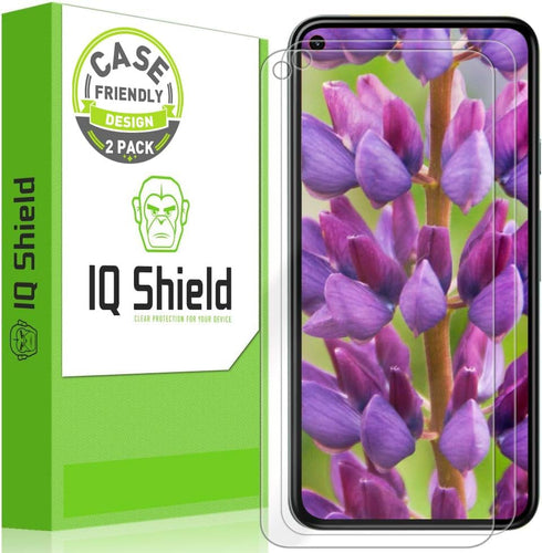 IQShield Screen Protector for Google Pixel 5, 6 inch, 2-Pack, Anti-Bubble Clear TPU Film