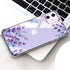 Flower Designed iPhone 11 Case with Screen Protector, Floral Clear Shockproof Full Body Soft Bumper Cover 6.1 Inch