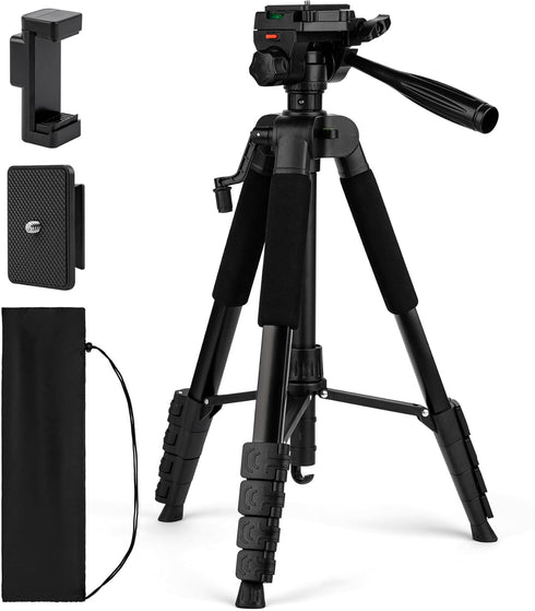 Artisorama 64 Tripod for Cell Phone & Camera,Multi-Angle Portable Tripods Stand, Sturdy &