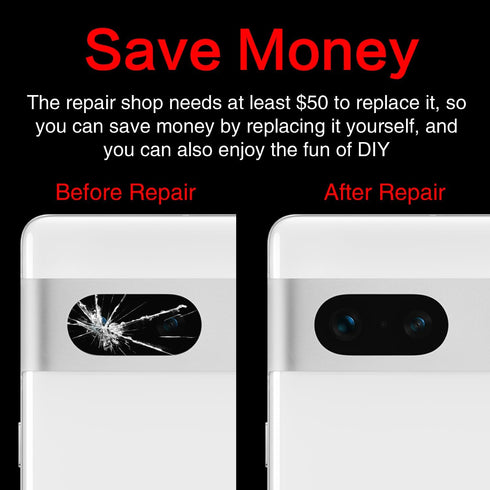 2 PCS ASDAWN Back Rear Camera Lens Glass Replacement for Google Pixel 7 with Pre-Installed Adhesive, 6.3 Inches Pixel 7