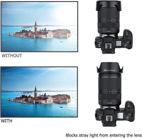 Lens Hood Shade for Canon RF 24-240mm f/4-6.3 IS USM Lens, Compatible with Canon EOS R6 R5 RP R and 72mm Filter