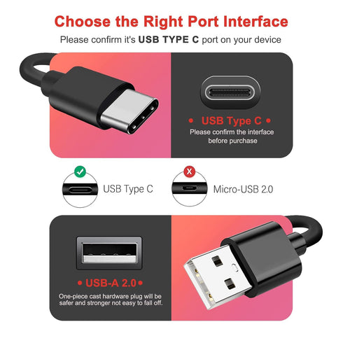 USB C Charger Cord Compatible for W-King D7 D8 D8mini D9 D9-1 D10 T9 X10 S7, Marshall Stockwell II Marshall Emberton, OontZ Angle 3 Ultra (4th Gen) Bluetooth Speaker Charging Power Supply Cable