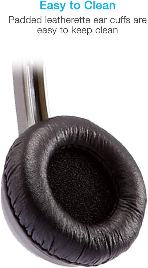 Cyber Acoustics Lightweight 3.5mm Stereo Headphones for Kids (ACM-7000) - Great for Tablets, Chromebooks, Laptops, PCs,