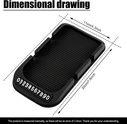 Anti-Slip Gel Pad Car Dashboard Stand for Navigation Cell Phone, Black by RBOKO