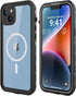 for iPhone 14 Plus Waterproof Case, Shockproof, Dustproof, Built-in Screen Protector, Magnetic Ring, 6.7" (Black)