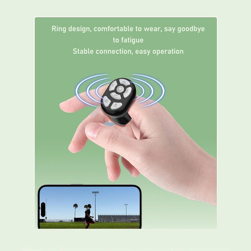 Luqeeg Bluetooth Remote Control App Page Turner, Camera Remote Shutter Selfie Button, Long Distance Control Remote