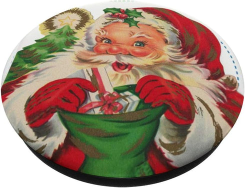 Vintage Merry Christmas Santa Claus PopSockets Swappable PopGrip