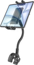 Kolasels Spin Bike Tablet Holder, Gooseneck Tablet Holder for Wheelchair, Stroller, Indoor Cycling,