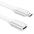 Sumind 10 ft Micro USB Extension Cable (4 Pcs) - Female to Male, Compatible with Wireless Security Cameras, White.