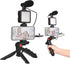 Andoer Smartphone Vlog Kit Mini LED Video Light + Cardioid Microphone + Extendable