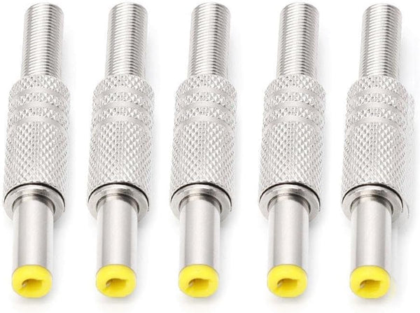 VLSQHNCF 5Pcs 5.5x2.5mm Male Plug Metal Connector Adapter for MP3 Player MP4 Player