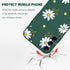 Samsung Galaxy S22 Plus Case, Fashionable Flowers Designs Soft Silicone Drop Protective Cover for Women (Daisy Green)