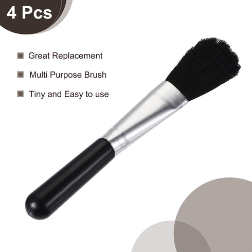 MECCANIXITY 4 Pack Computer Cleaning Brush Tools with Soft Bristle and 4.7 Inch Plastic Handle for Keyboard, Camera Lens
