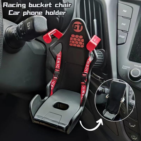 Phone Mount for Car, Car Phone Holder Mount Clip Mount Phone Holder, Car Vent Phone Mount for Car Cellphone Stand Air Vent for Smartphone, iPhone, Automobile Cradles Universal?Racing seats? (red)