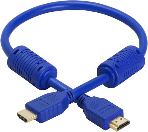 Cmple HDMI Cable 1.5FT, High Speed HDTV Ultra-HD (UHD) 3D, 4K @60Hz, 18Gbps, Blue