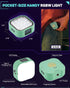 IFOOTAGE On Camera Video Light, Portable RGBW Smart Light with APP Control, 18 Effects, Rechargeable, C4 Mint Green