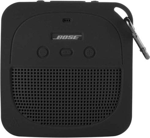 TXEsign Silicone Case Sleeve Compatible with Bose SoundLink Micro Waterproof Bluetooth Portable Speaker, Full Protective Stand Up Case Shockproof Travel Carry Case with Carabiner (Dark Gray)