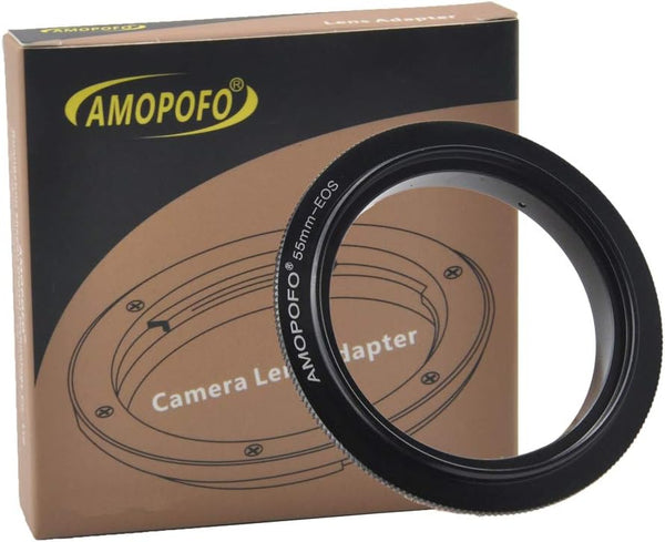55mm Macro Lens Reverse Ring Compatible with EF 90D 80D 70D 60Da 60D 50D 40D 30D T6 T7 T5 SL3 SL2 T8i T7i T6i T6s T5i