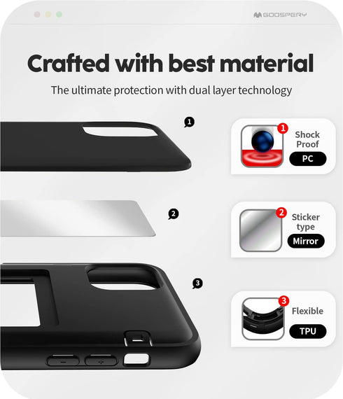 GOOSPERY Magnetic Door Bumper for iPhone 11 Pro Max, Wallet Case with Card Holder, Dual Layer Bumper