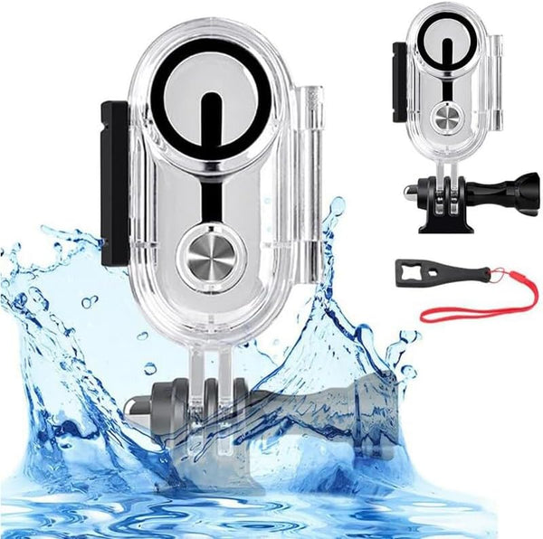 Coyktonty Dive Case Waterproof - Case for Insta360 Go 3, Underwater Diving Protective Shell 40M with Bracket Accessories