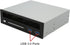Syba 5.25" Bay Adapter for Slim Optical Drive, 2.5" Trayless Rack for HDD SSD, USB Hub - SY-MRA55005