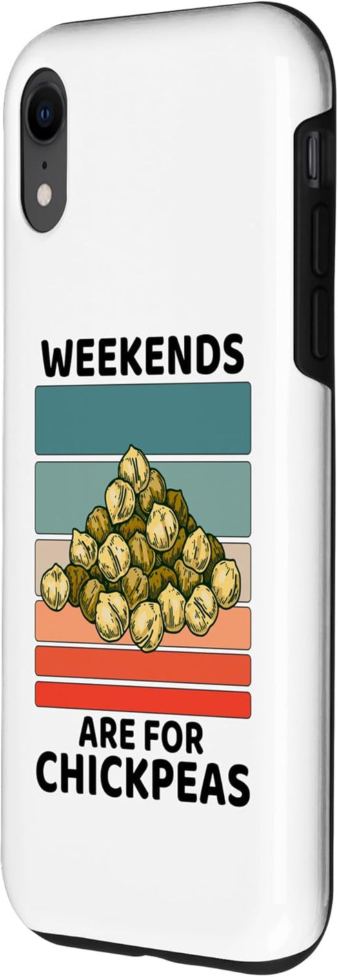 Retro Chickpeas Weekends Are For Chickpeas Lover iPhone XR Vintage Chickpeas Food Lover Weekends Are For Chickpeas Case