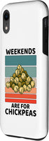 Retro Chickpeas Weekends Are For Chickpeas Lover iPhone XR Vintage Chickpeas Food Lover Weekends Are For Chickpeas Case