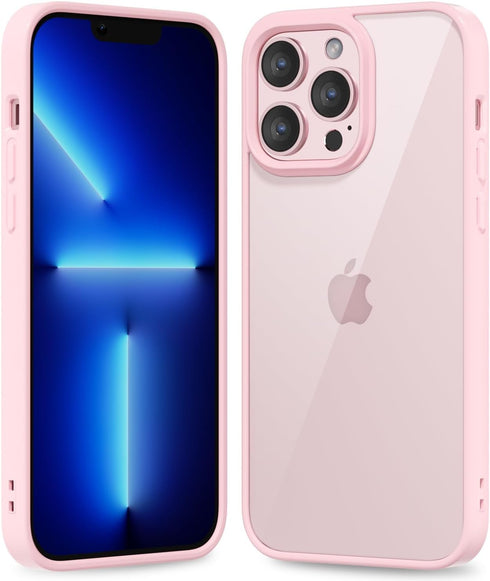 oakxco Thin Slim Clear Case for iPhone 13 Pro Max, Transparent Hybrid Hard Shell & Soft Silicone Rubber Bumper, Light