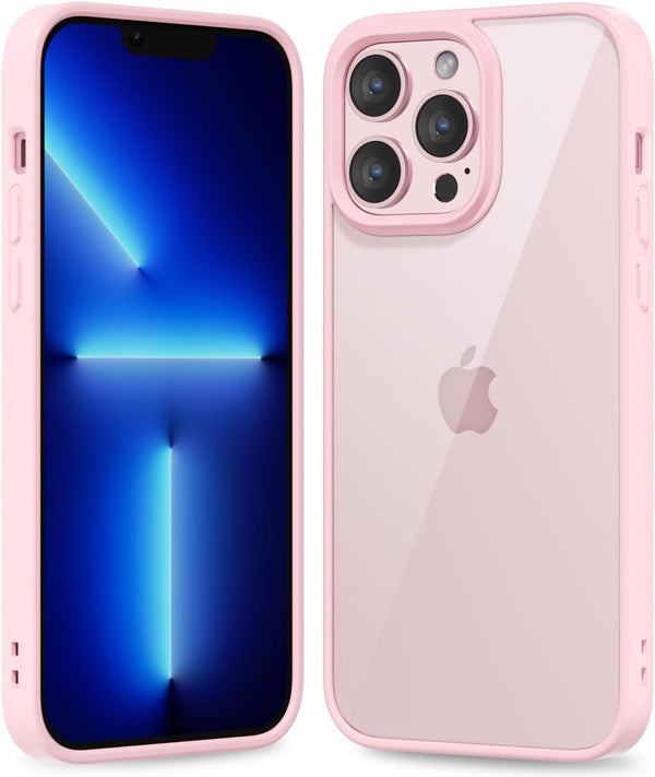 oakxco Thin Slim Clear Case for iPhone 13 Pro Max, Transparent Hybrid Hard Shell & Soft Silicone Rubber Bumper, Light