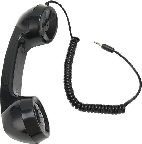 Retro Phone Handset, Vintage 3.5Mm Cell Phone Receiver, Radiation Proof Handheld Microphone for Mobile Phones &