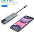 USB C Hub, 5 in 1 USB C 4K@32Hz HDMI Adapter with Ethernet Port, 100W Power Delivery for MacBook Pro