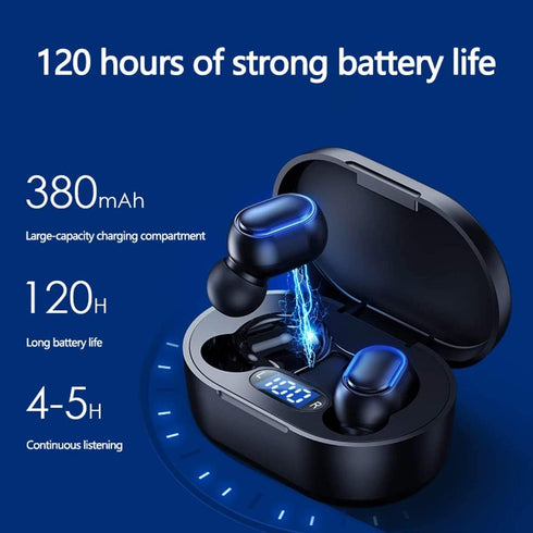 Wireless Earbuds Bluetooth 5.3 Headphones with HiFi Deep Bass, 120H Playtime, IPX7 Waterproof, True Wireless Earphones