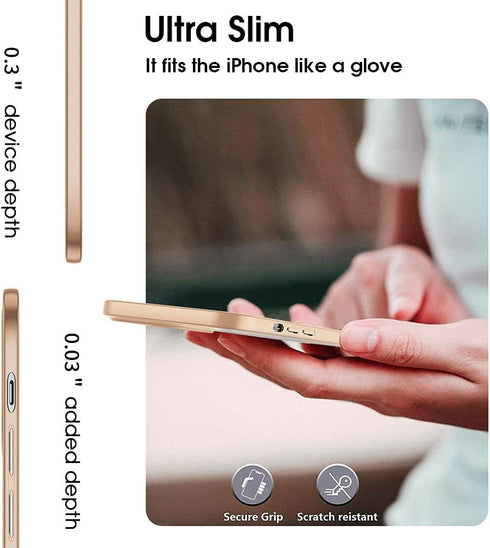 X-level Slim Fit Case for iPhone 13 Pro Max, Ultra-Thin Guardian Series, Soft TPU Matte Finish, Gold