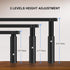 3 PS4, 20KG Bracwiser Monitor Stand Riser, Metal Computer Stand, Height Adjustable Screen Riser with Mesh Platform
