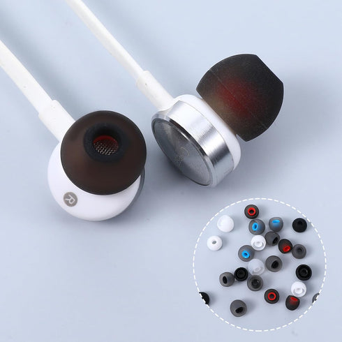 Josojoou 72Pcs 3 Earbuds(6 Earbud Replacement Tips Soft Silicone Earbuds Tips Sizes S/M/L Headphone Earbud Covers Fit