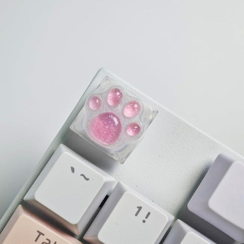 Cat Claw Keycap Backlight Keycap Cute Resin Keycap ESC Keycap Replacement for Cherry MX Switch Mechanical Keyboard DIY Decoration (Pink) by Generic