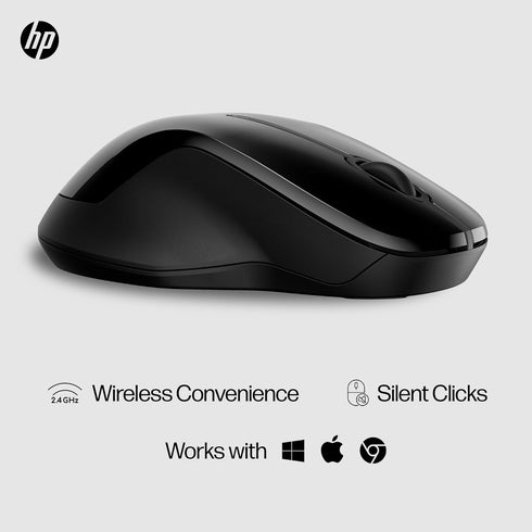 HP 250 Dual Mouse - for Computer or Laptop - Multi-OS & Device Compatibility, Dual-Mode 2.4 GHZ or Bluetooth Connectivity - Multi-Surface Technology - 1-Year Battery Life - Ambidextrous,Black by HP