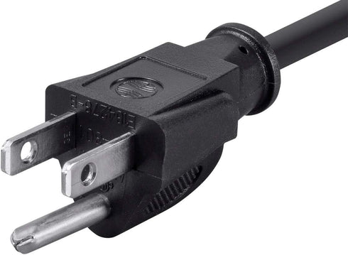 Monoprice 3ft Power Cord Cable, 16AWG, Black, 3 Conductor PC Power Connector Socket (C13/5-15P)