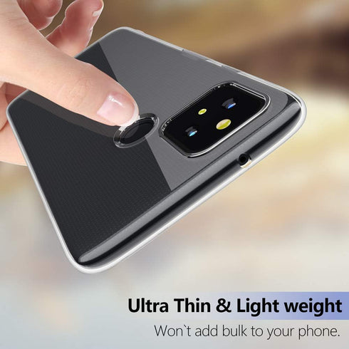 SNOSHO Clear Case for Google Pixel 5, Slim Thin Silicone TPU Protective Cover, Lightweight Anti-Scratch