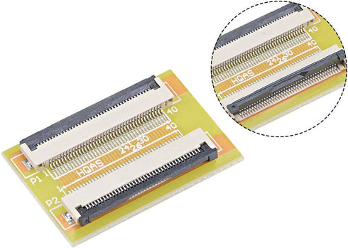 uxcell 0.5mm Pitch 40 Pin to 40 Pin Extension Connector Adapter for FFC FPC Cable, Extend Zip HDD
