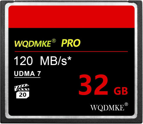 WQDMKE CF Memory Card 32GB UDMA Speed Up to 120MB/s Camera Cards