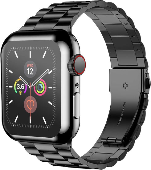 iiteeology Compatible Apple Watch Bands 44mm Series 6 5 4 Se, Upgraded Stainless Steel Band with iWatch Screen Protector